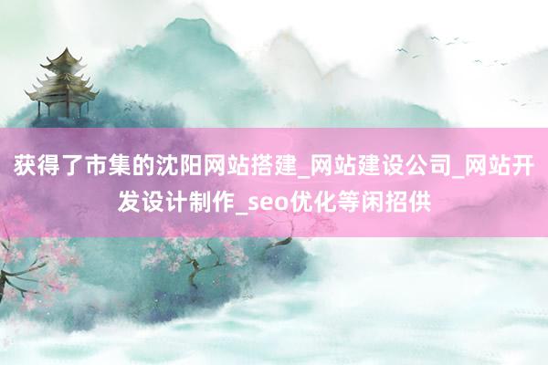 获得了市集的沈阳网站搭建_网站建设公司_网站开发设计制作_seo优化等闲招供